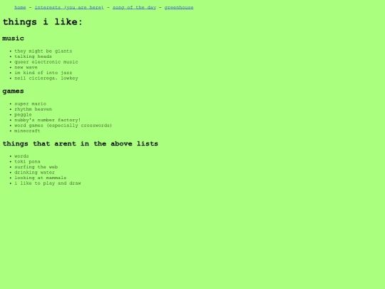 interests screenshot