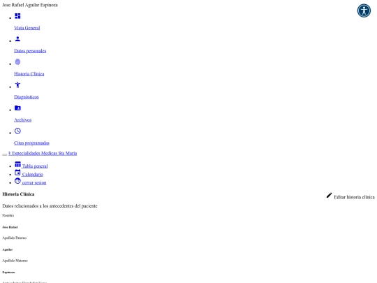 sesion/pacientes/HistoriaClinica screenshot