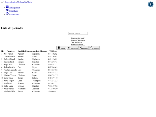 sesion/pacientes/ListaPaciente screenshot