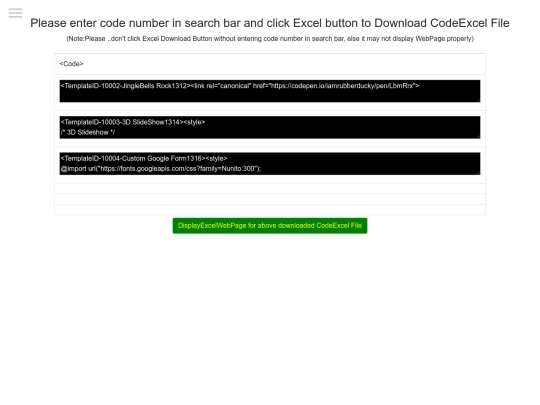 00001ALLHTMLFILES/0001/MSExcelToWebPage/WebPageExcel2 screenshot
