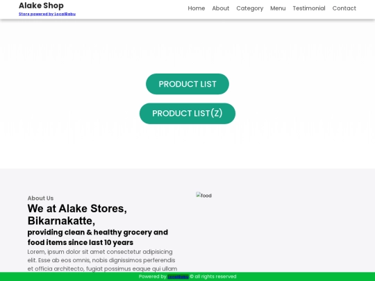 00001ALLHTMLFILES/LocalBabuOrgFiles/AlakeshopRateZeroLandingPage screenshot