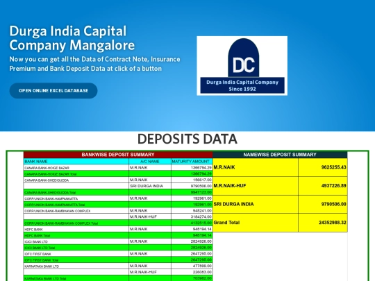 DURGA-INDIA/Dashboard screenshot
