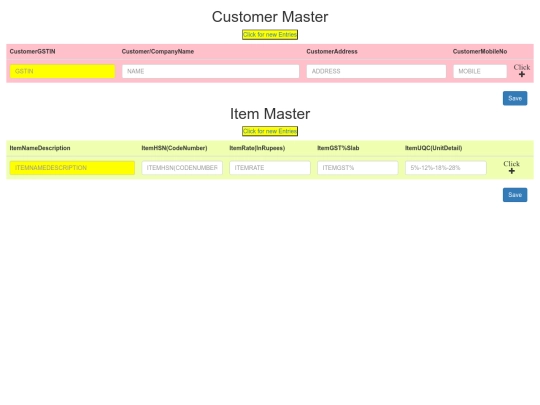 GST/ItemMaster screenshot