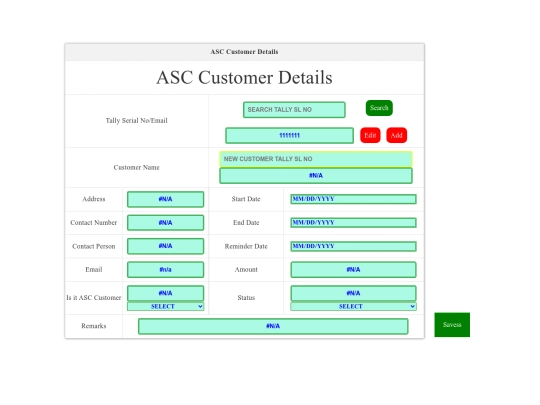 Tally/0.0001Form screenshot