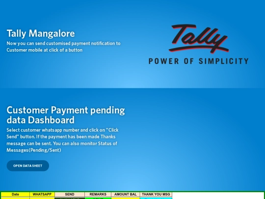 Tally/Dashboard screenshot