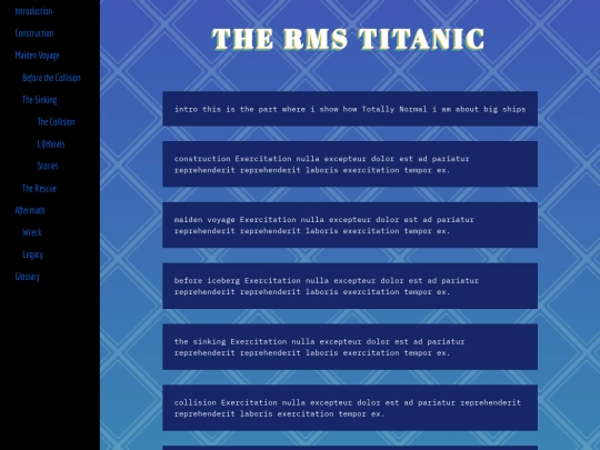 infodump/titanic screenshot