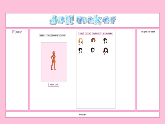 dressup/doll screenshot