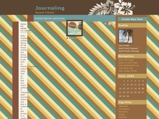 Blog/Entries screenshot