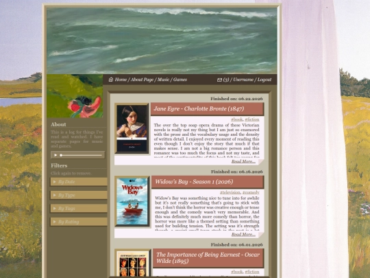 Logs/Books screenshot