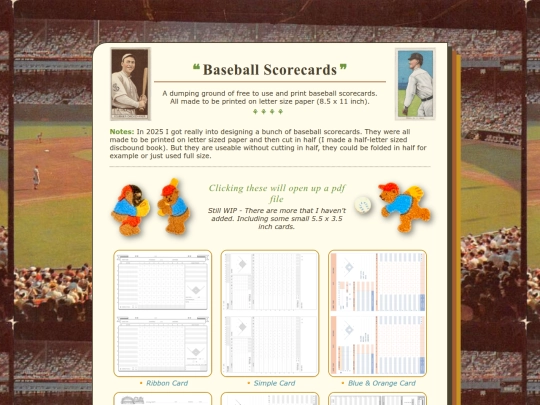 Scorecards screenshot