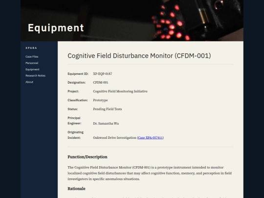 equipment/cfdm-001 screenshot