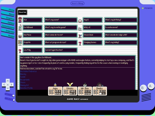 pages/about screenshot