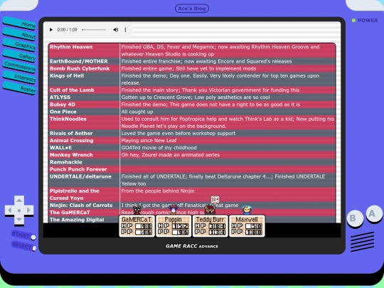 pages/interests screenshot
