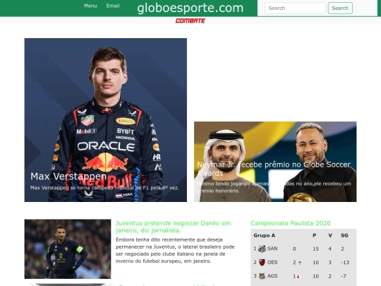 pagina esporte/index (1) screenshot