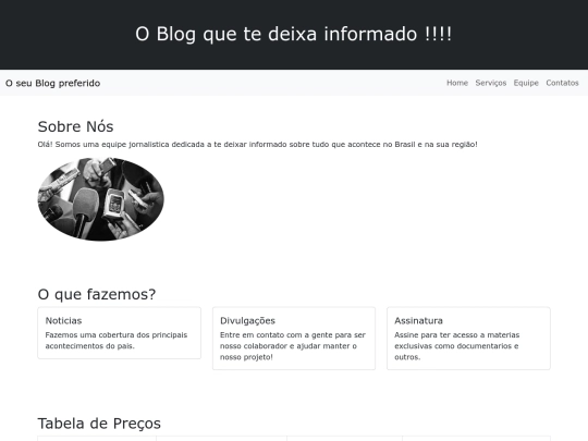 trabalho bootstrap screenshot