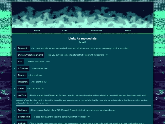 links screenshot