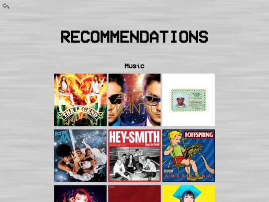 recommendations screenshot
