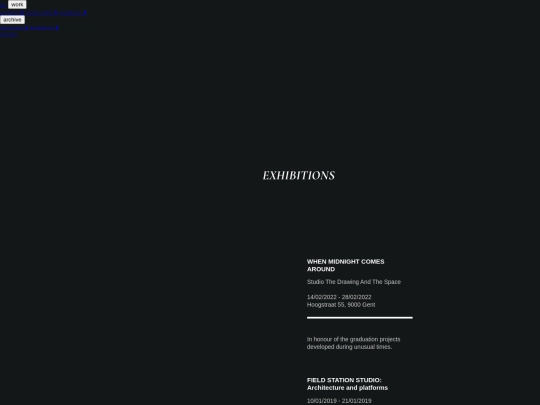 archive/exhibitions screenshot