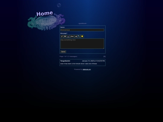 guestbook screenshot