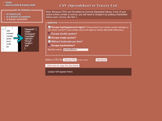 tools/tracerylist screenshot
