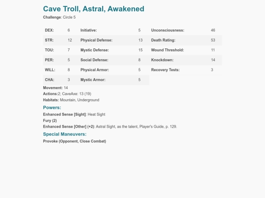earthdawn/outputs/html/Cave_Troll_Astral_Awakened screenshot