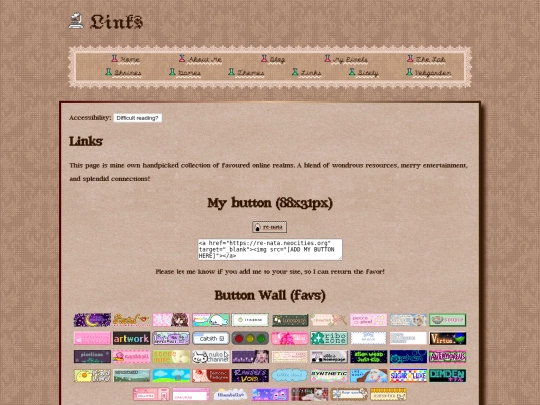 links screenshot