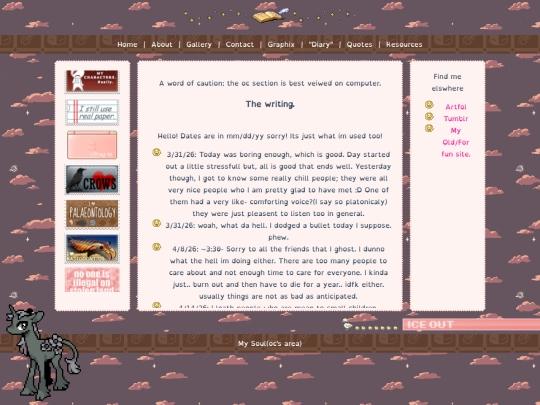 diary screenshot
