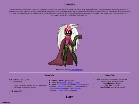 4dopt/wiki/species/fearits screenshot