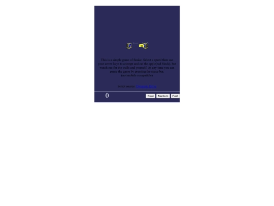 games/snake screenshot