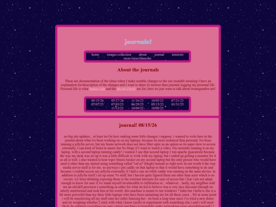 journal screenshot