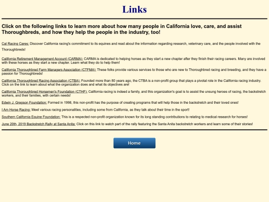 Links screenshot