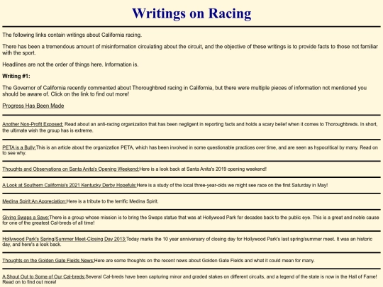 Writings screenshot