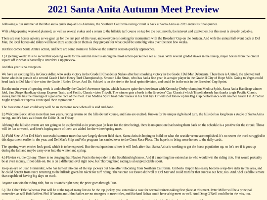 Writings/2021SantaAnitaAutumnMeetPreview screenshot