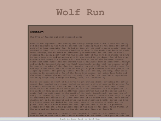 WolfRun/story screenshot
