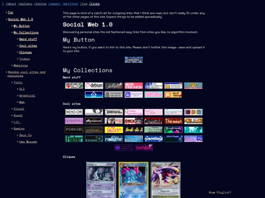 links screenshot
