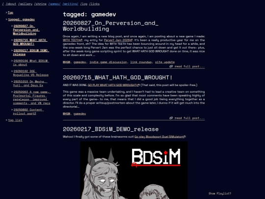 tag/gamedev screenshot