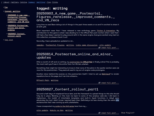 tag/writing screenshot