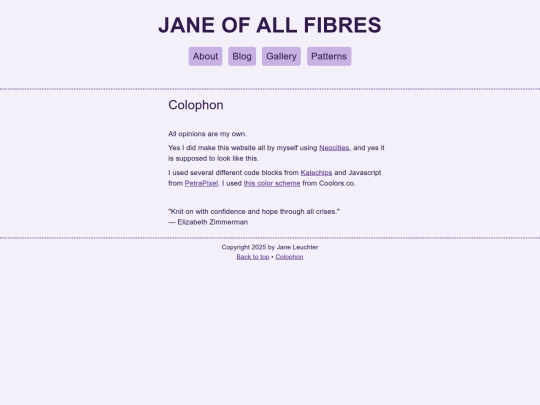 colophon screenshot