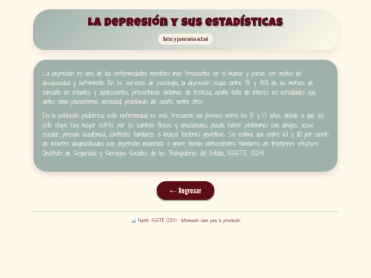 LaDepresionYsusEstadisticas screenshot