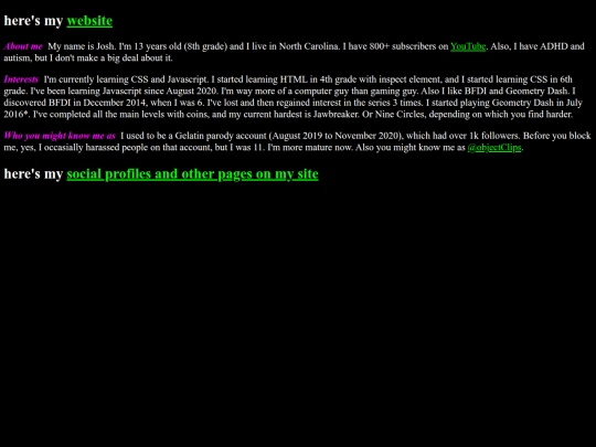 bio screenshot