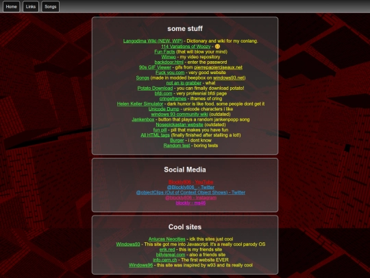 links screenshot