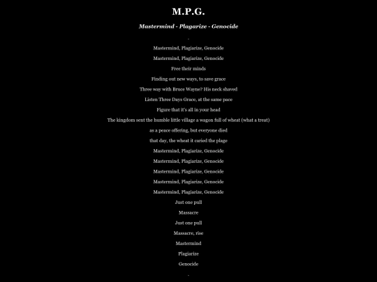 lyrics/tracks/MPG screenshot