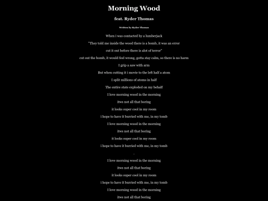lyrics/tracks/morningwood screenshot