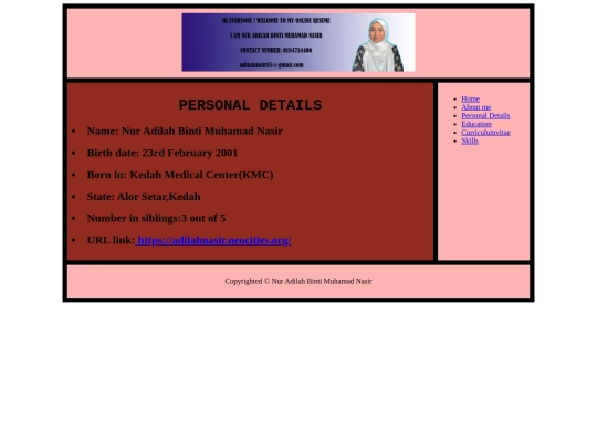 personaldetails screenshot