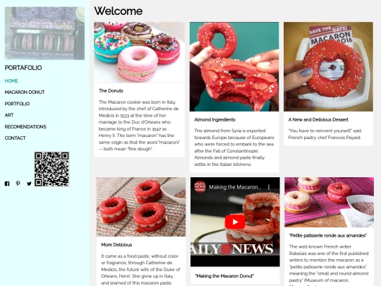 Menu/donut/macarondonut screenshot