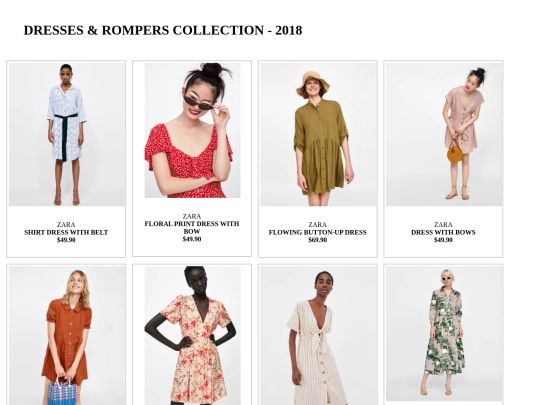 dresses screenshot