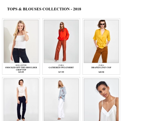 topsblouses screenshot