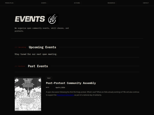 events screenshot