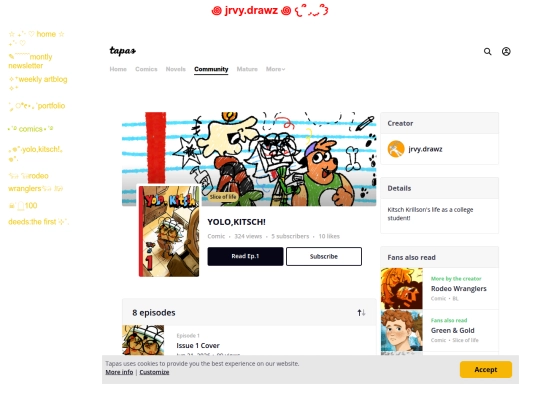 comics/yolo,kitsch/yolo,kitsch screenshot