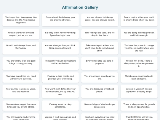affirmation screenshot